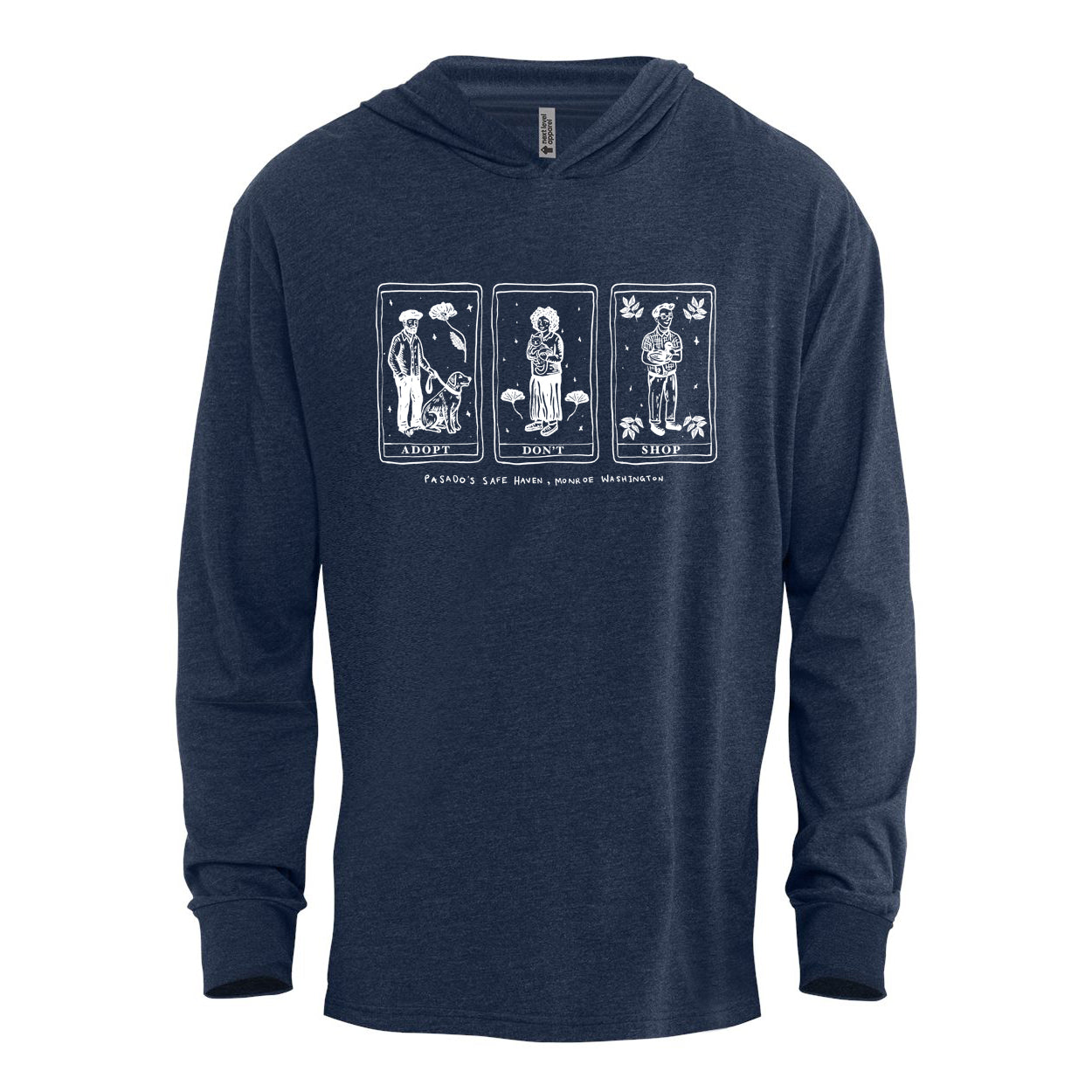 Adopt Don't Shop Hooded Long Sleeve Tee