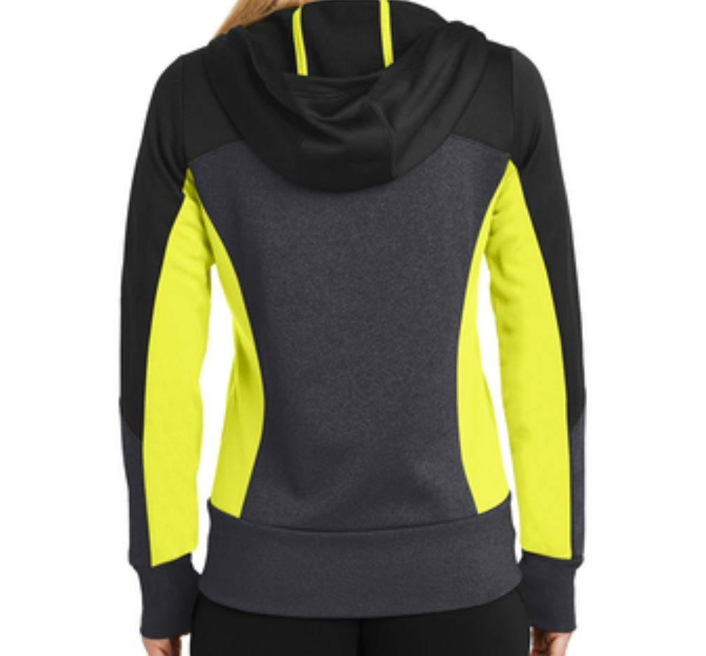 Ladies Colorblock Zip Sweatshirt