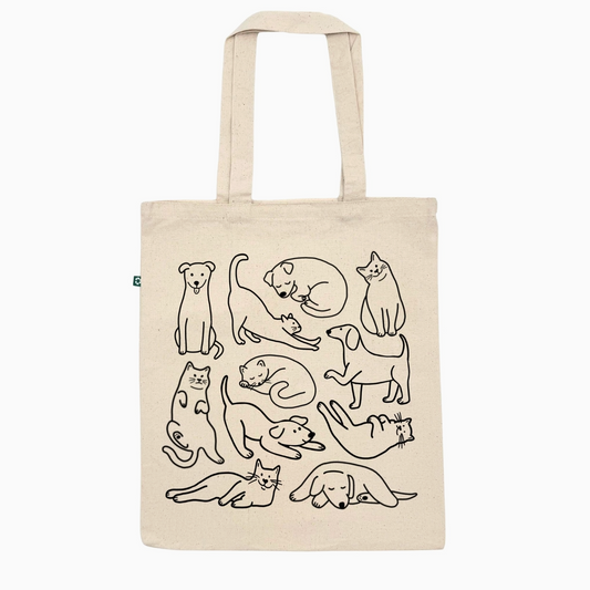Dog & Cat Doodle Tote